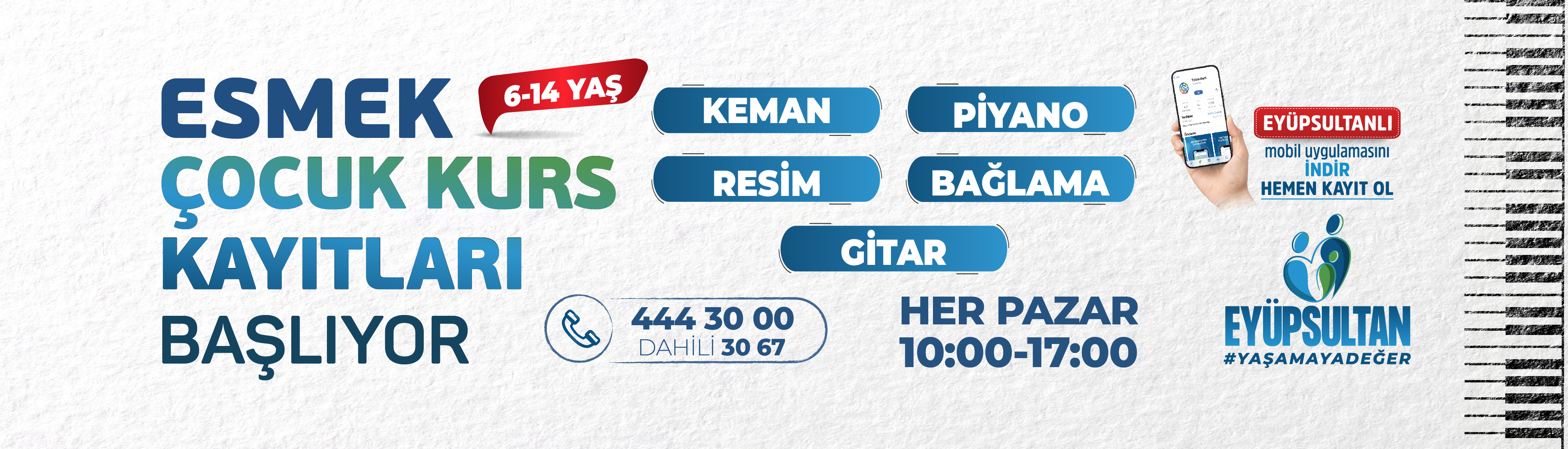 ESMEK Çocuk Kurs Kayıtları Başlıyor