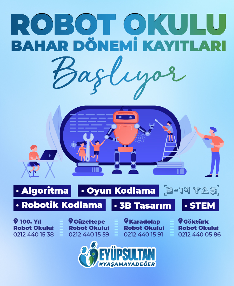 Robot Okulu Bahar Dönemi Kayıtları Başlıyor