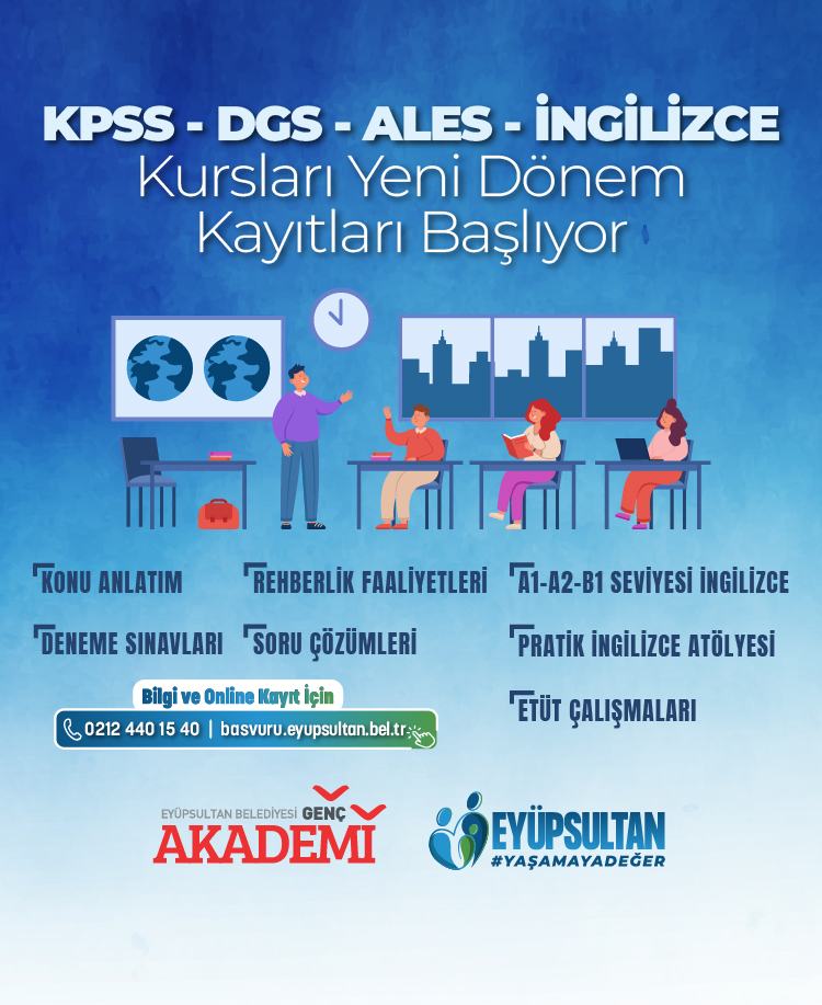 KPSS - DGS - ALES - İngilizce Kursları Yeni Dönem Kayıtları Başlıyor