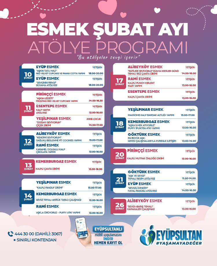 Esmek Şubat Ayı Atölyeleri