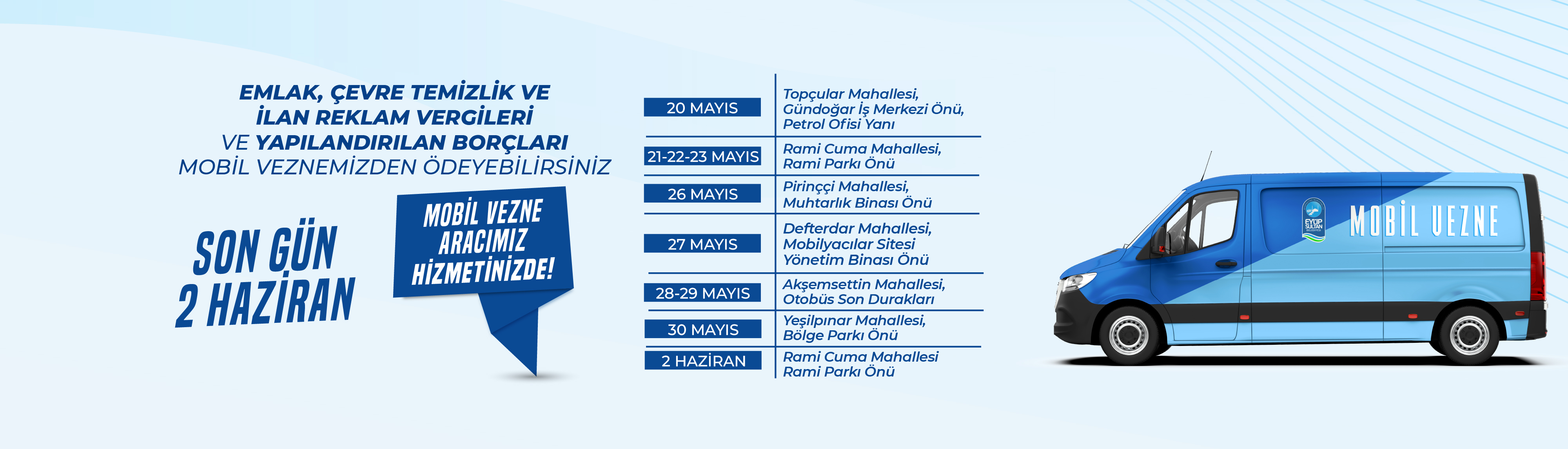 Mobil Vezne Aracımız Hizmetinizde!