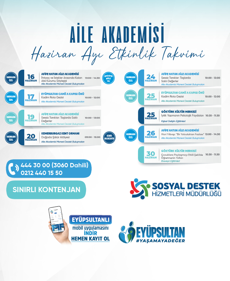 Aile Akademisi Haziran Ayı Etkinlikleri	
