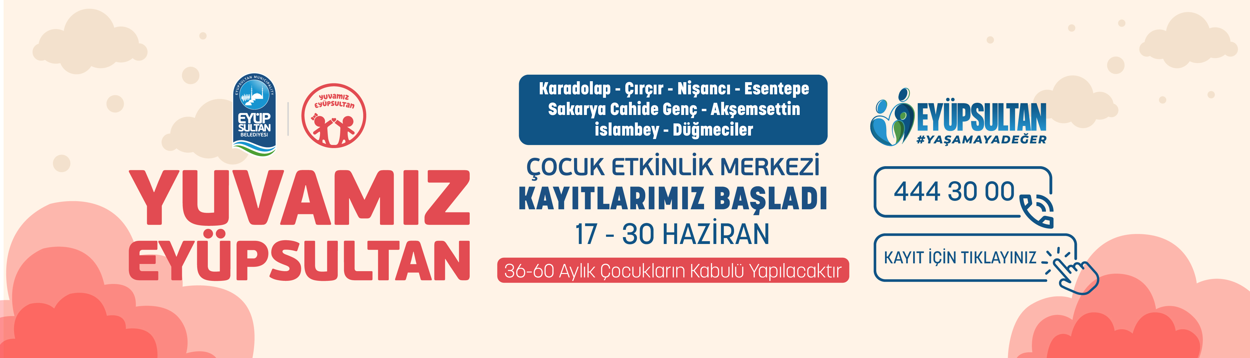 Yuvamız Eyüpsultan Çocuk Etkinlik Merkezleri Ön Kayıt Formu	