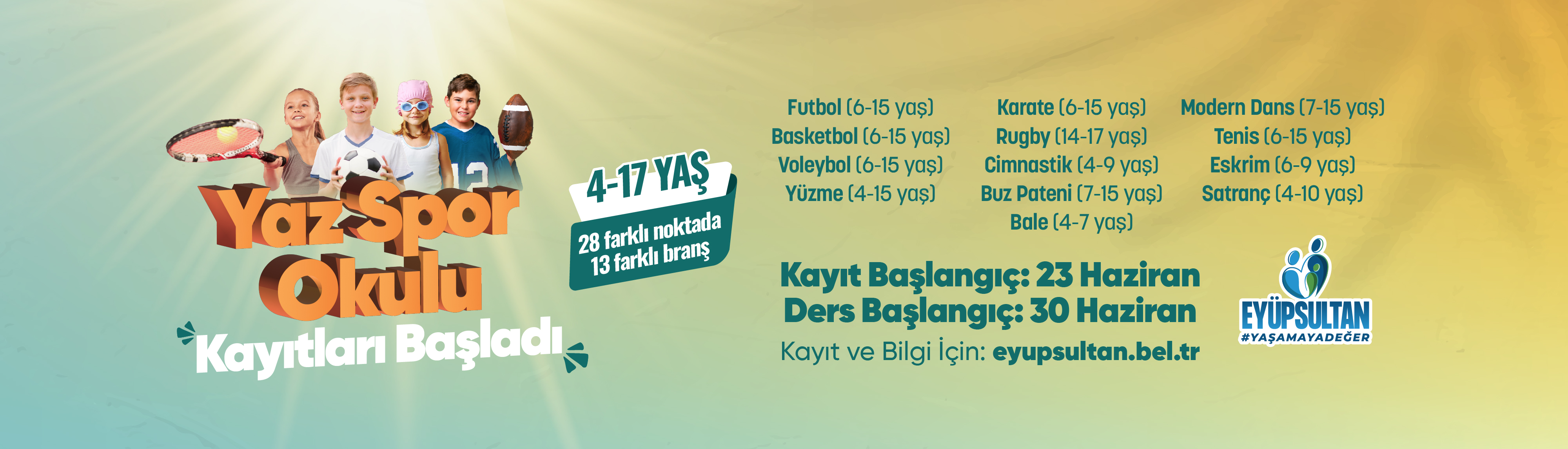 Yaz Spor Okulu Kayıtları Başladı
