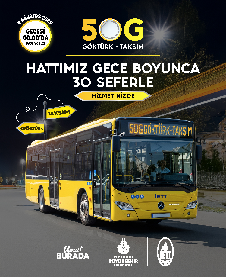 Göktürk - Taksim Otobüs Seferleri