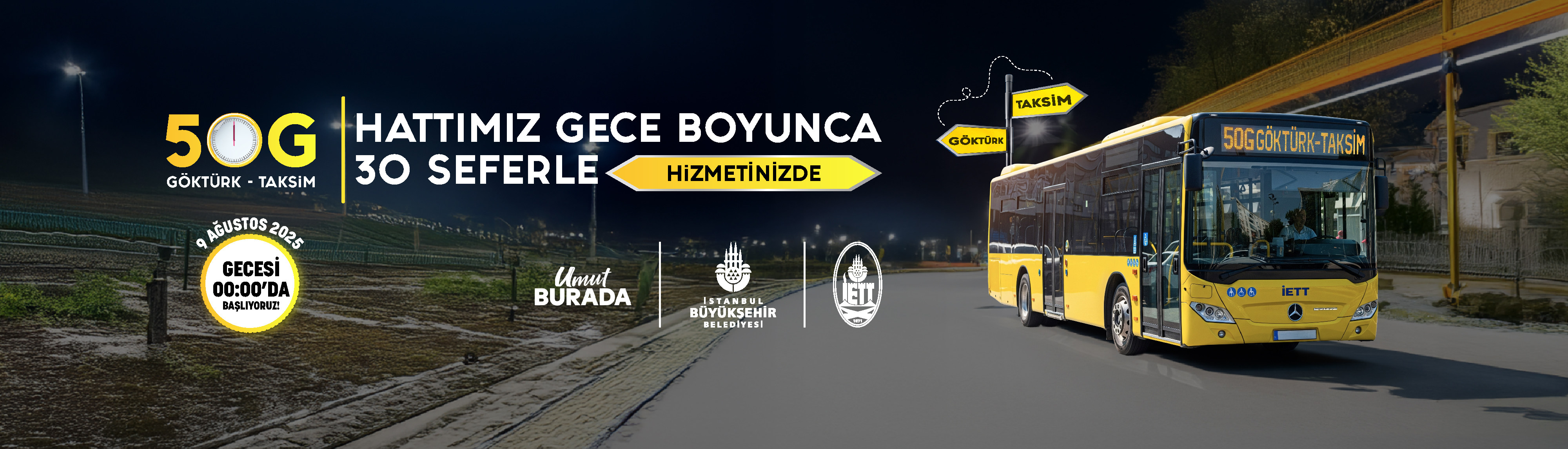 Göktürk - Taksim Otobüs Seferleri