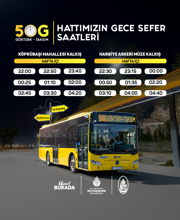 50G - Otobüs Sefer Saatleri