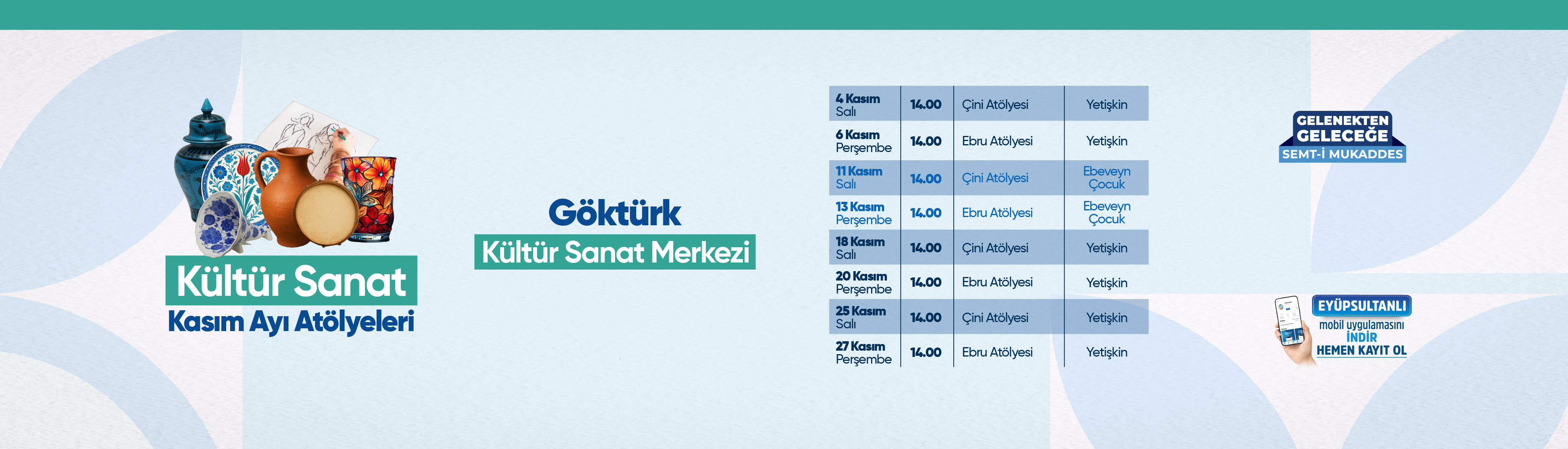 Kültür Sanat Kasım Ayı Atölyeleri