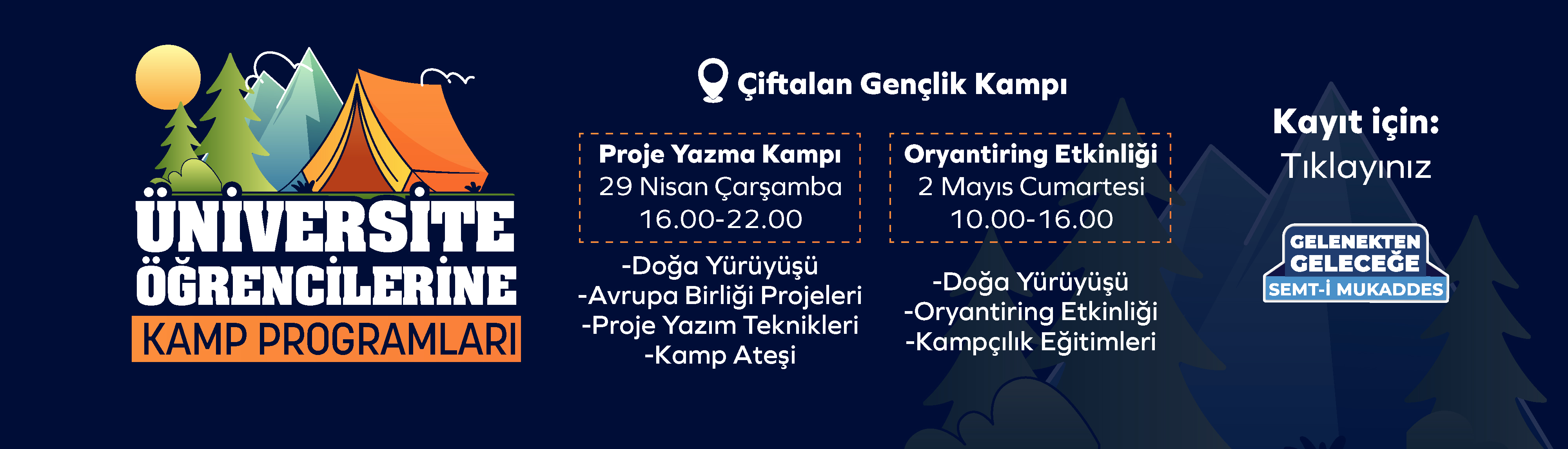 Üniversiteli Öğrencilere Kamp Programı