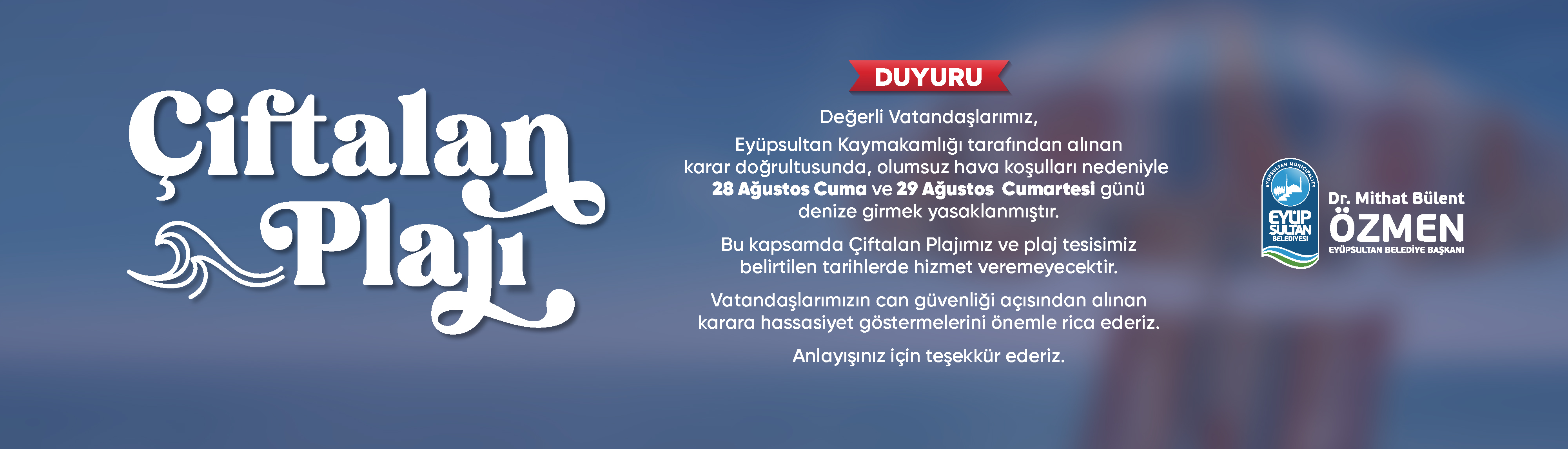Plaj duyuru