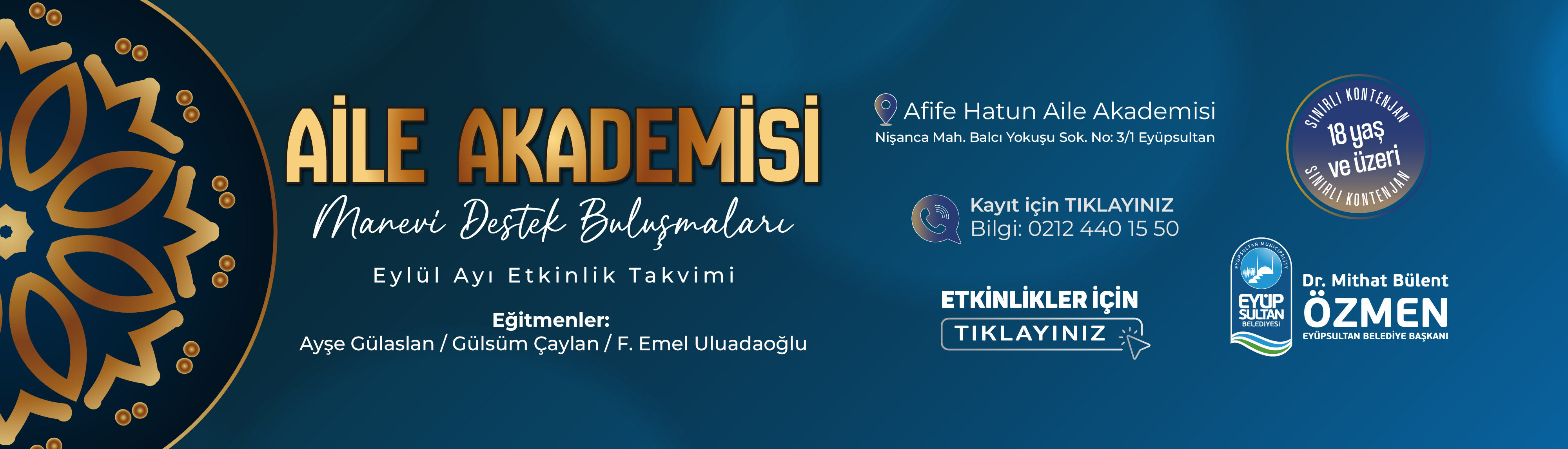 Afife Hatun Aile Akademisi – Eylül Ayı